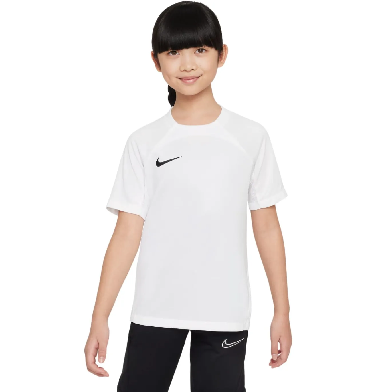 Nike Dri-FIT Strike III Trainingsshirt Kids Wit Zwart