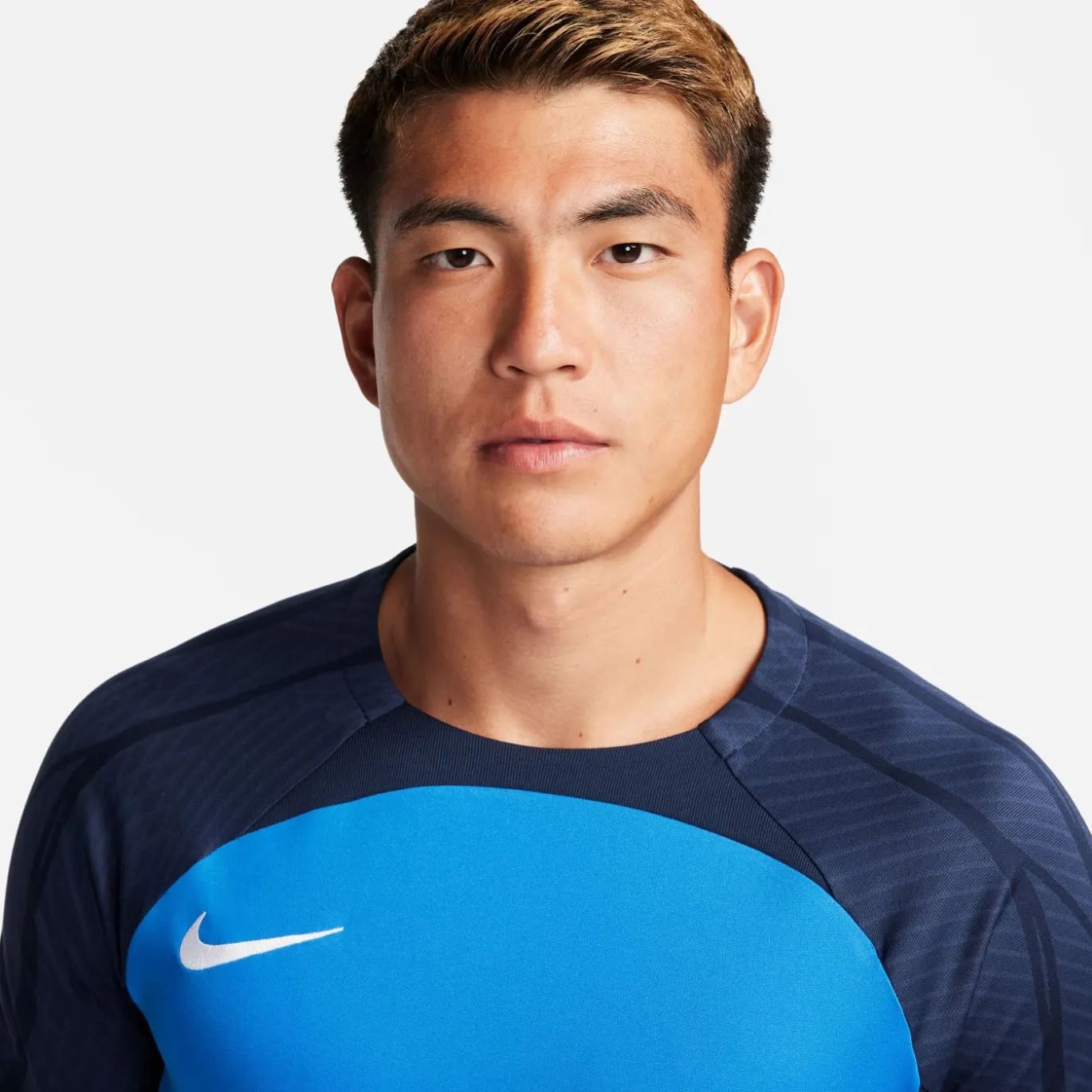 Nike Dri-FIT Strike III Voetbalshirt Blauw Donkerblauw Wit