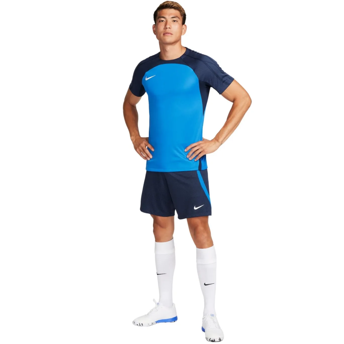 Nike Dri-FIT Strike III Voetbalshirt Blauw Donkerblauw Wit