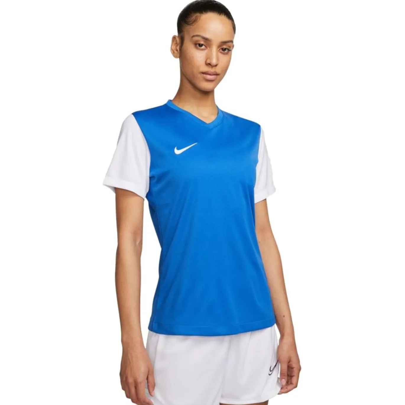 Nike Dri-FIT Tiempo Premier II Voetbalshirt Dames Blauw Wit