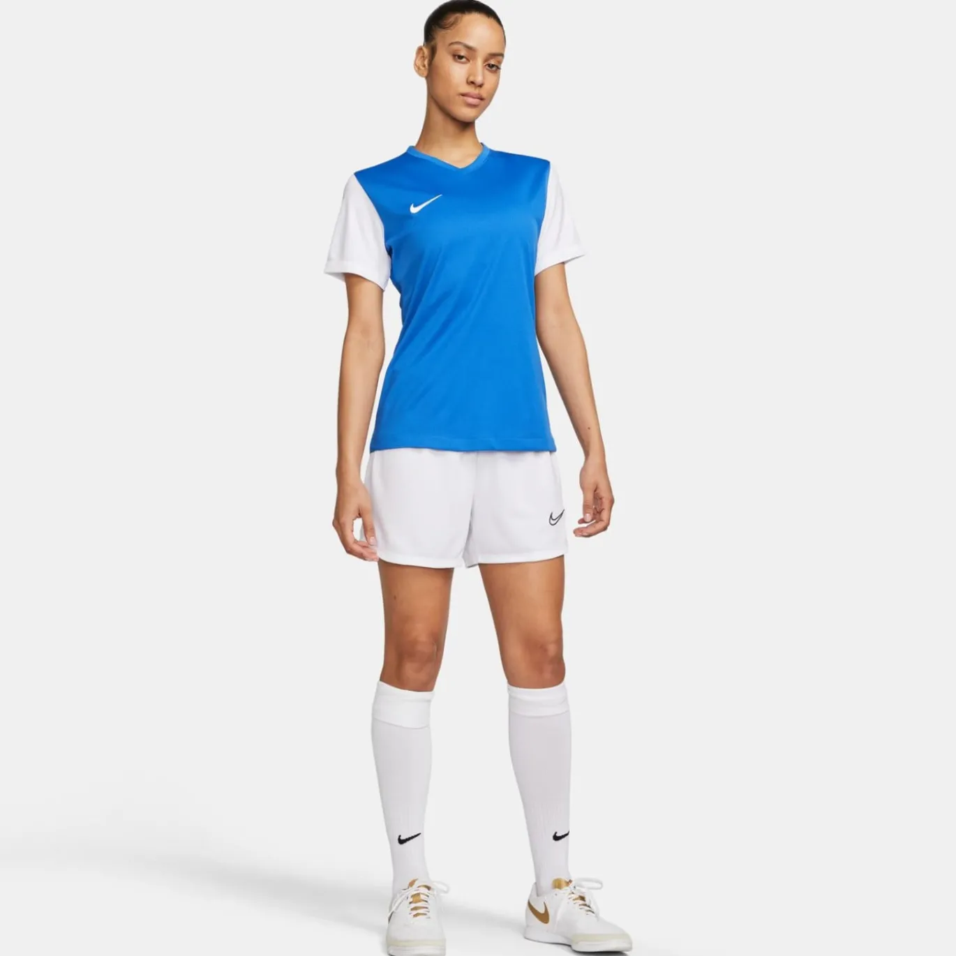 Nike Dri-FIT Tiempo Premier II Voetbalshirt Dames Blauw Wit