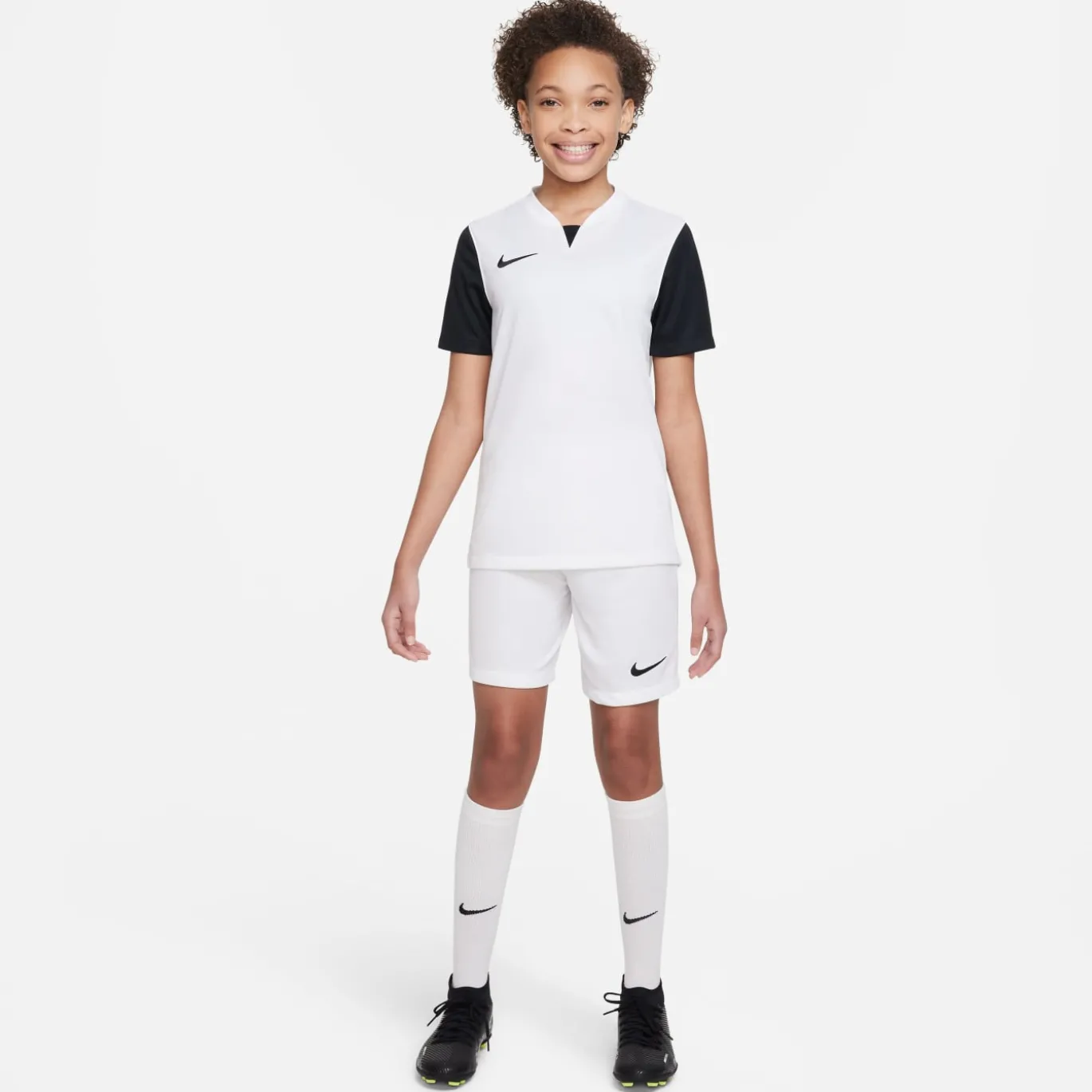 Nike Dri-Fit Trophy V Trainingsshirt Kids Wit Zwart