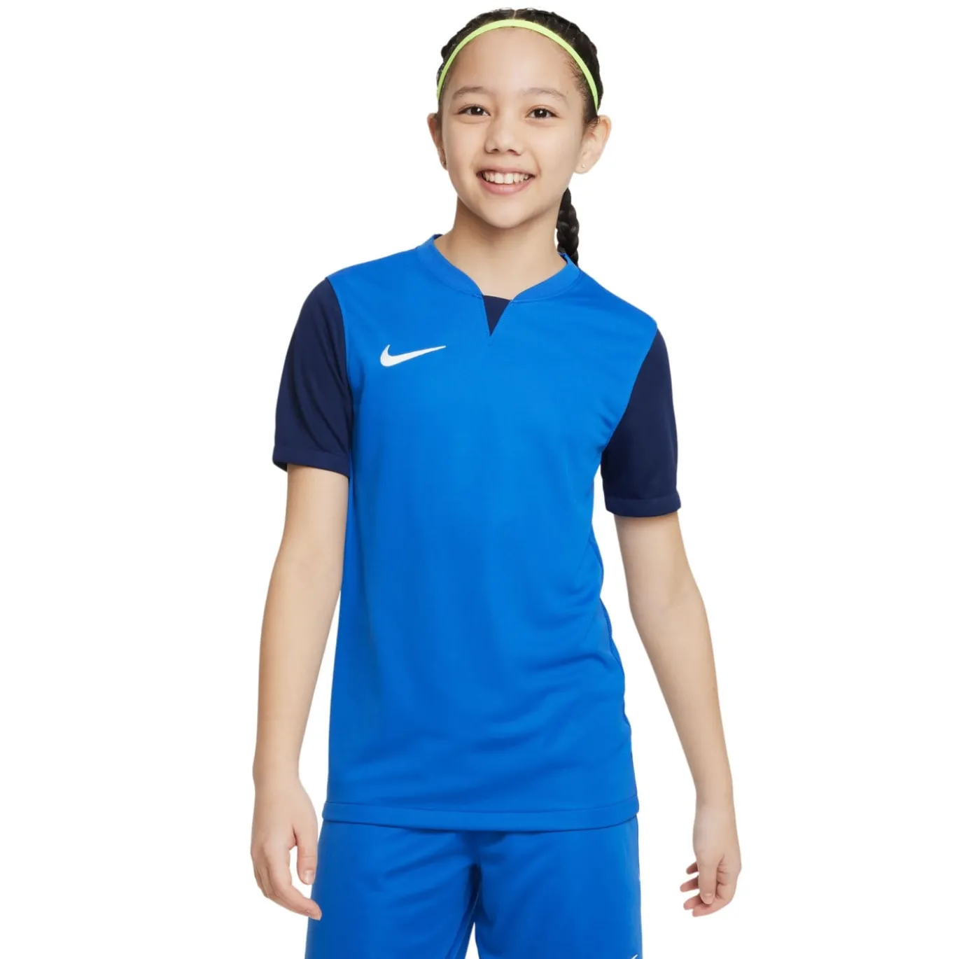 Nike Dri-FIT Trophy V Trainingsshirt Kids Blauw Donkerblauw Wit