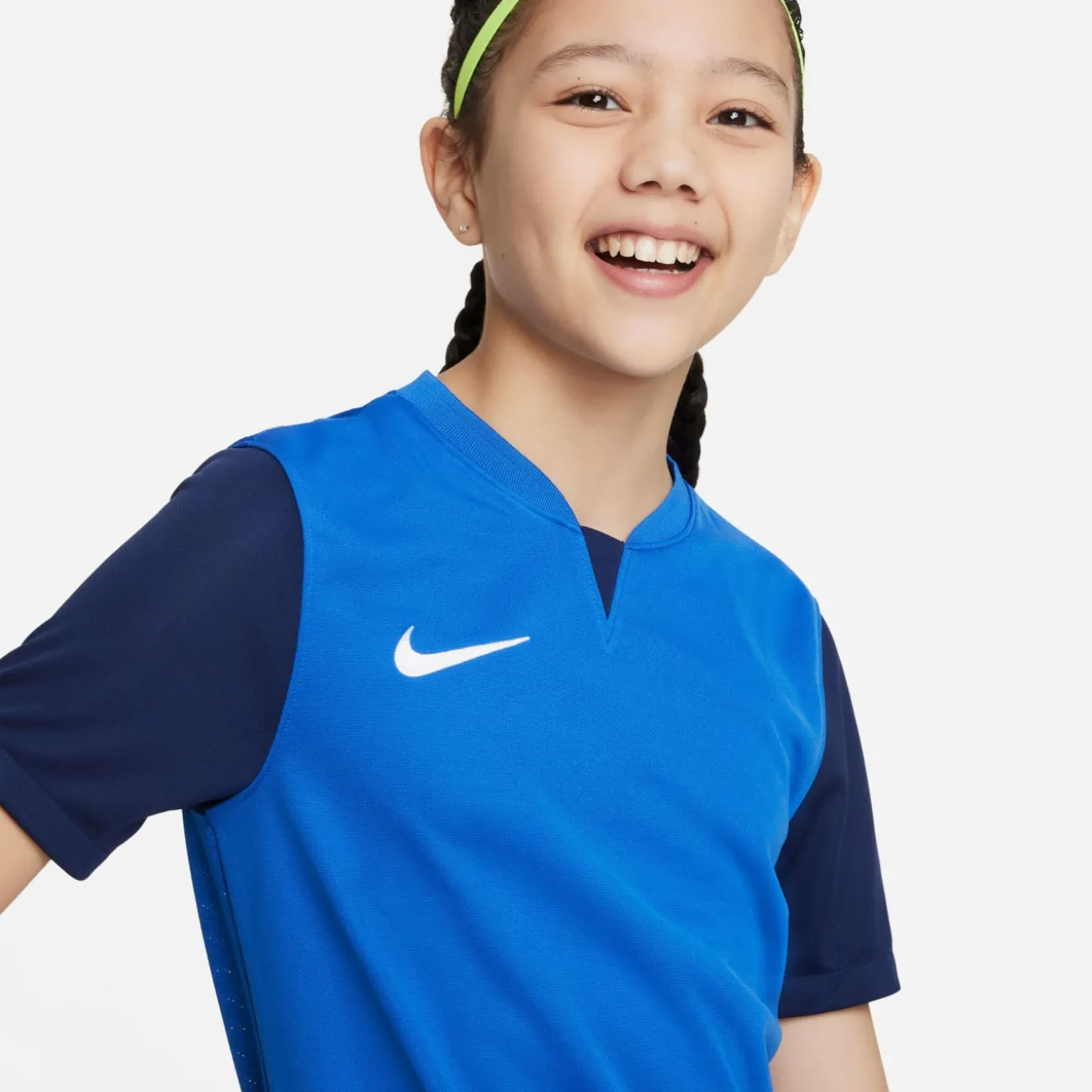 Nike Dri-FIT Trophy V Trainingsshirt Kids Blauw Donkerblauw Wit