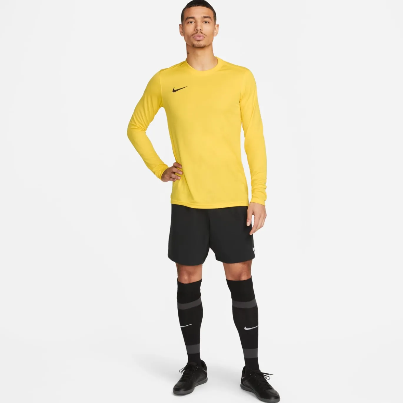 Nike DRY PARK VII Voetbalshirt Lange Mouwen Geel Zwart