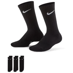 Nike Everyday Crew Sokken 3-Pack Kids Zwart Wit