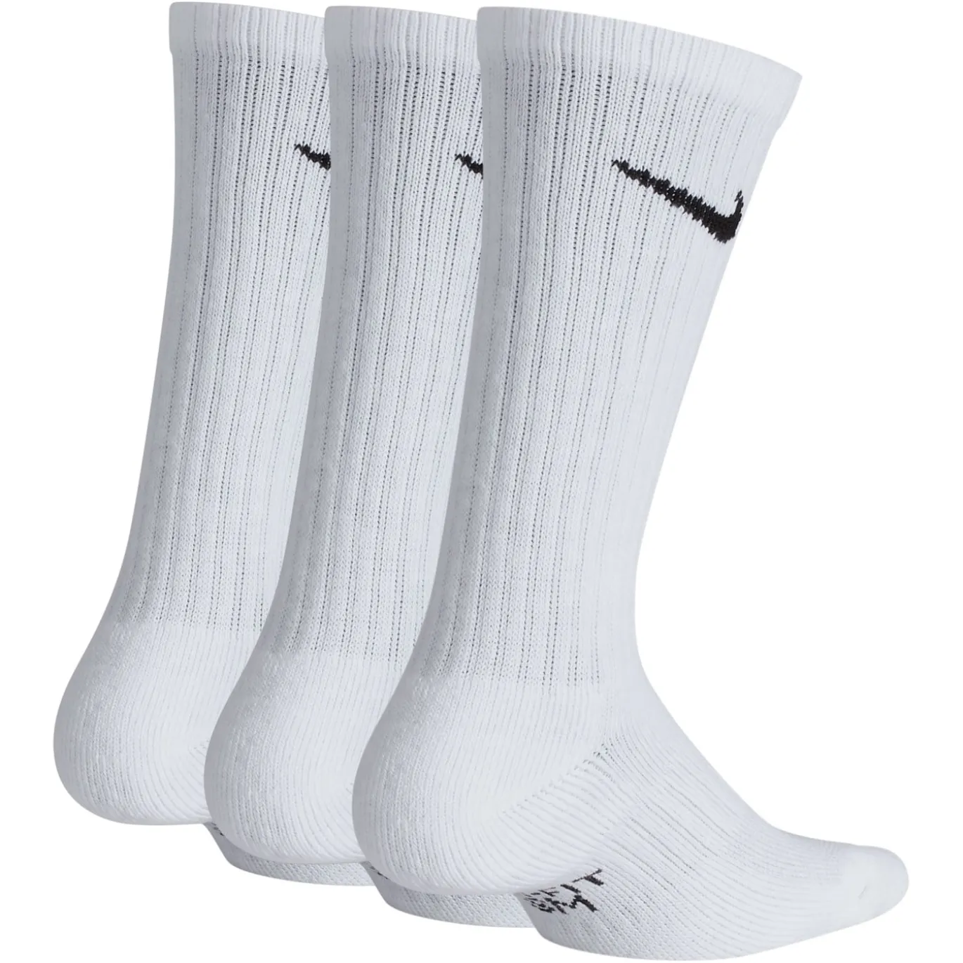 Nike Everyday Crew Sokken 3-Pack Kids Wit Zwart