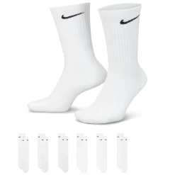 Nike Everyday Cushioned Crew Sportsokken 6-Pack Wit Zwart