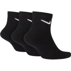 Nike Everyday Cushioned Enkelsokken 3-Pack Zwart Wit