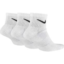 Nike Everyday Cushioned Enkelsokken 3-Pack Wit Zwart