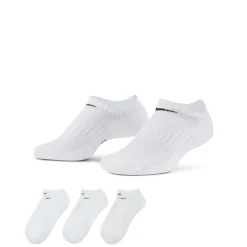 Nike Everyday Cushioned No-Show Sokken 3-Pack Wit Zwart