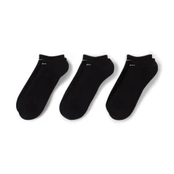 Nike Everyday Cushioned No-Show Sokken 3-Pack Zwart Wit