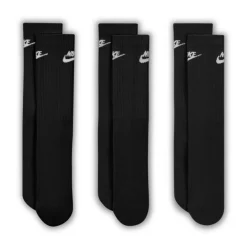 Nike Everyday Elevated Crew Sokken 3-Pack Zwart Wit