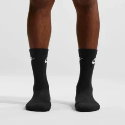 Nike Everyday Elevated Crew Sokken 3-Pack Zwart Wit