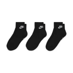 Nike Everyday Essential Enkelsokken 3-Pack Zwart Wit