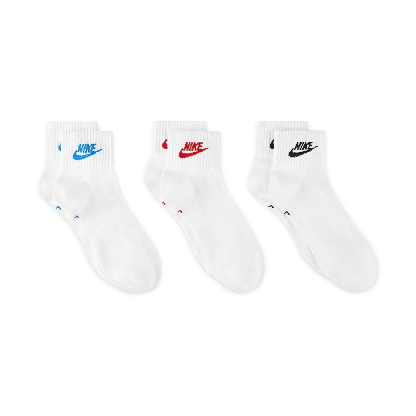 Nike Everyday Essential Enkelsokken 3-Pack Wit Multicolor