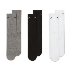 Nike Everyday Lightweight Crew Sportsokken 3-Pack Grijs Zwart Wit