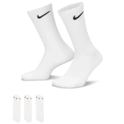 Nike Everyday Lightweight Crew Sportsokken 3-Pack Wit Zwart