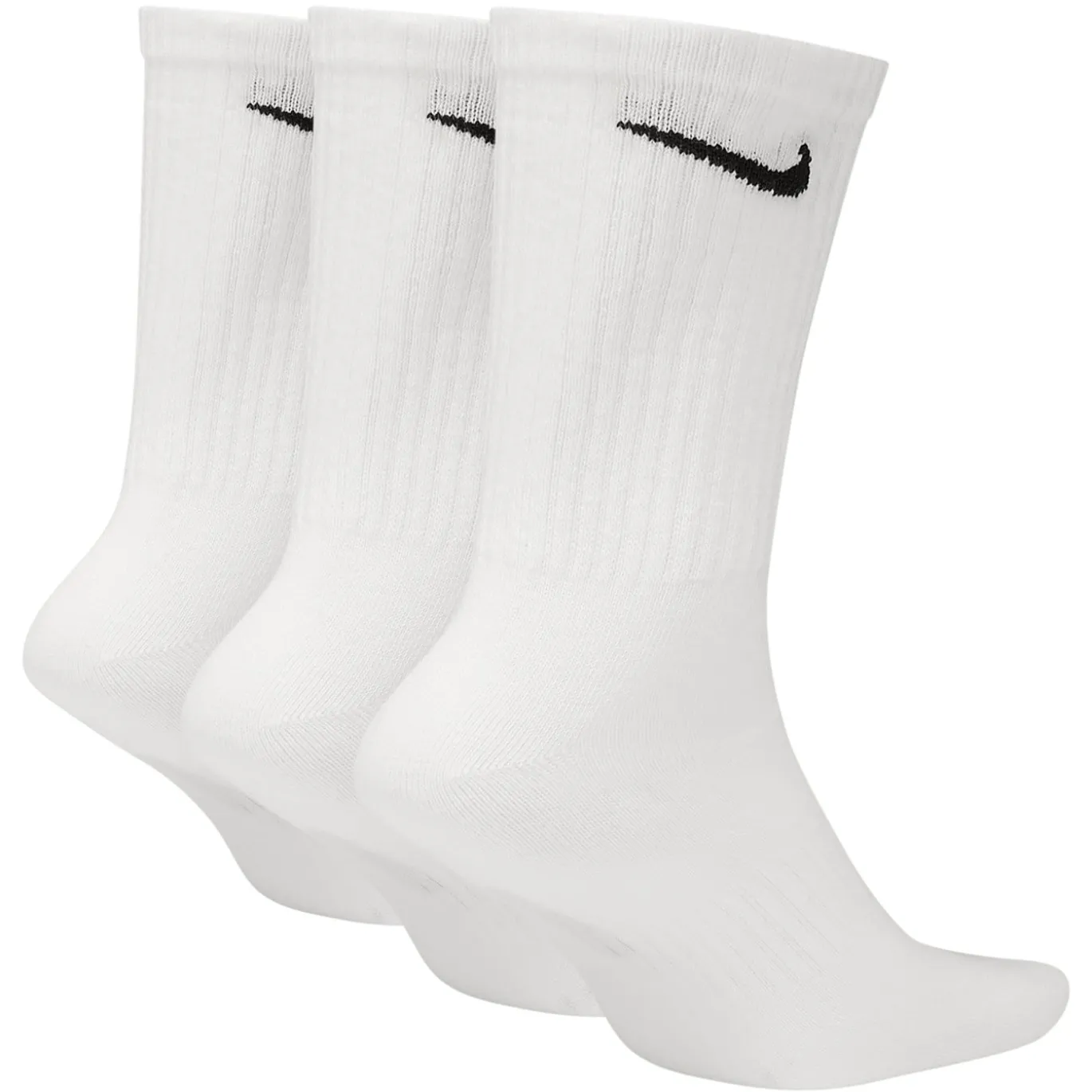 Nike Everyday Lightweight Crew Sportsokken 3-Pack Wit Zwart