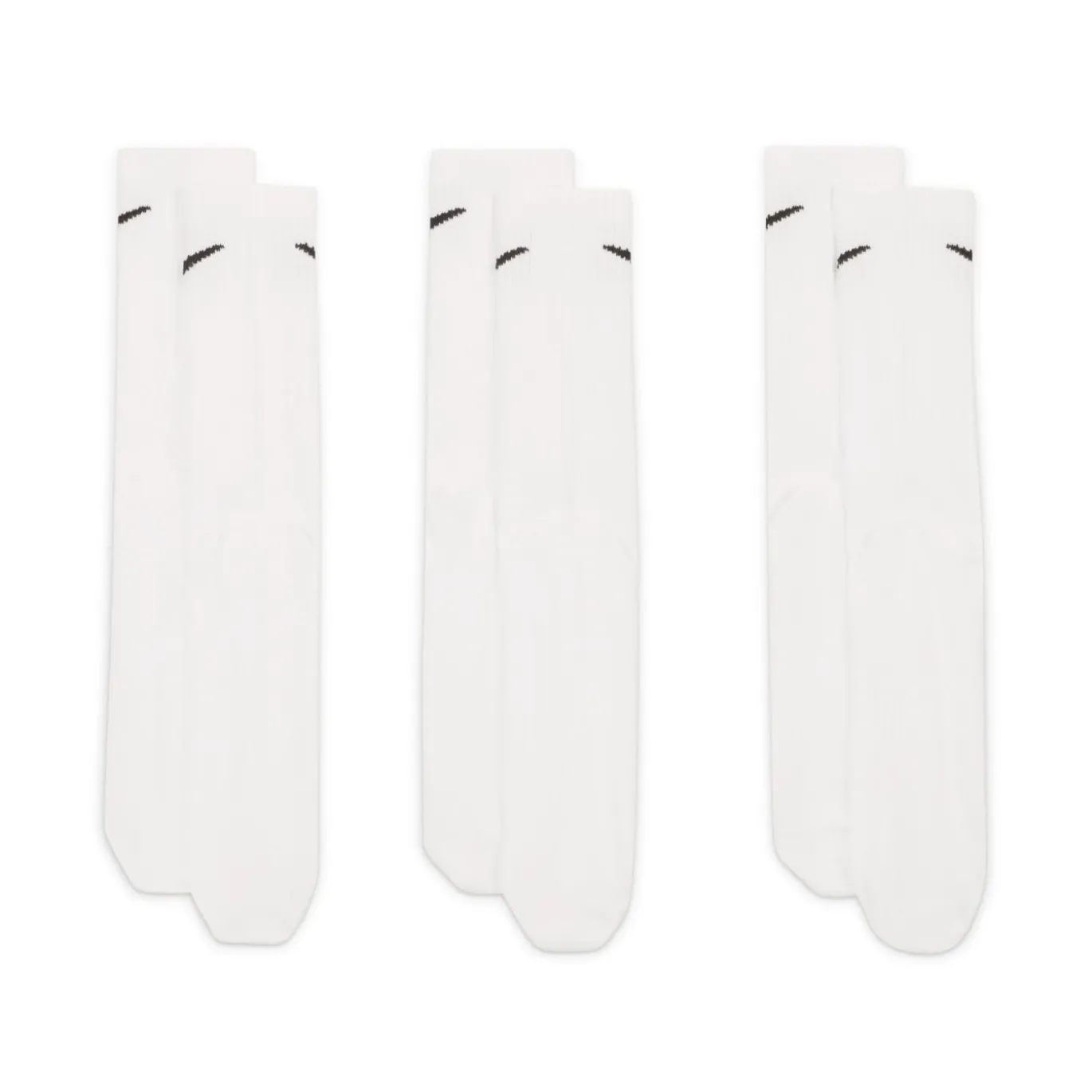 Nike Everyday Lightweight Crew Sportsokken 3-Pack Wit Zwart