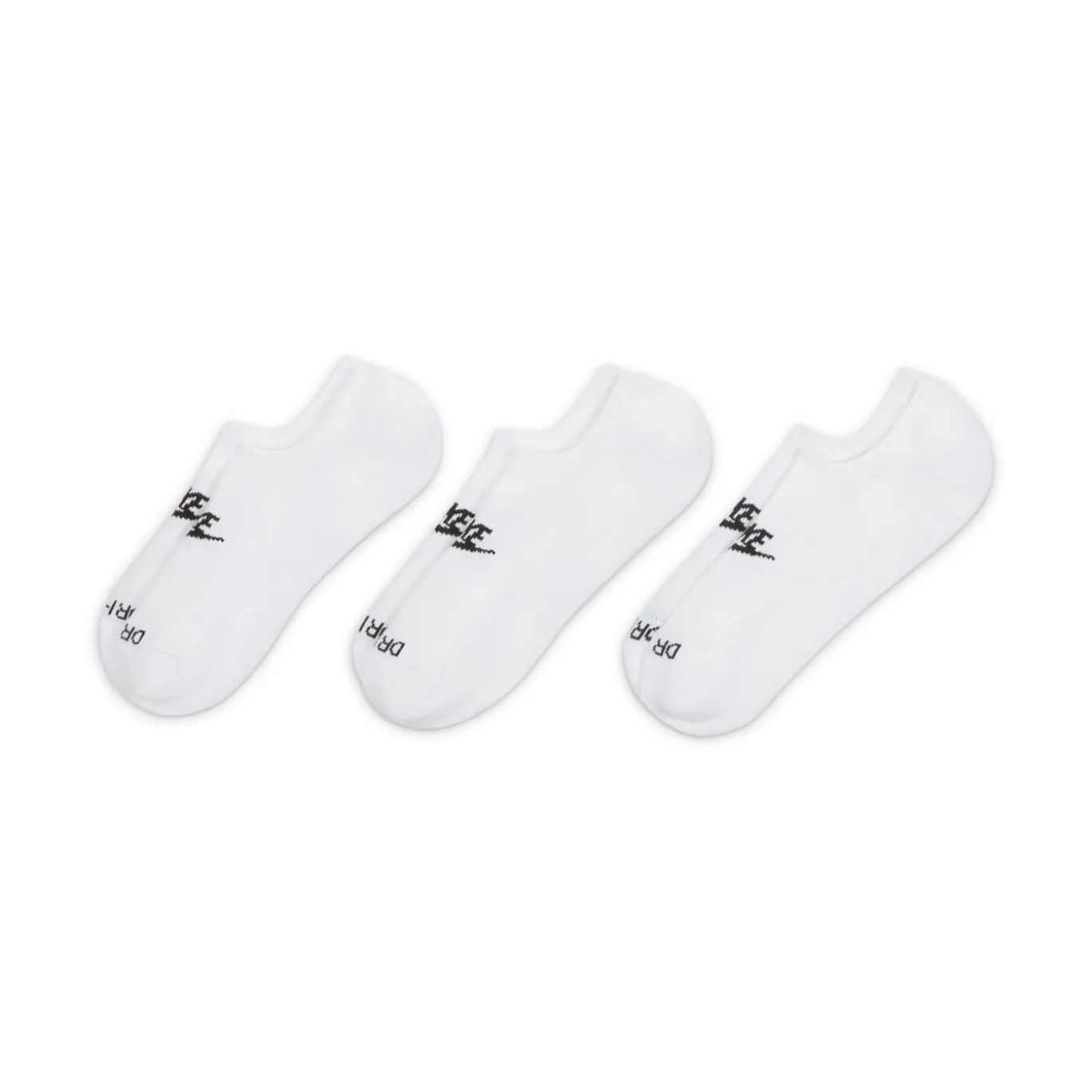 Nike Everyday Plus Cushioned No-Show Sokken 3-Pack Wit Zwart