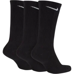 Nike Everyday Plus Cushioned Crew Sportsokken 3-Pack Zwart Wit