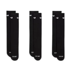 Nike Everyday Plus Cushioned Crew Sportsokken 3-Pack Zwart Wit