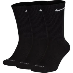 Nike Everyday Plus Cushioned Crew Sportsokken 3-Pack Zwart Wit