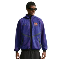 Nike FC Barcelona Anthem Trainingsjack KMC 2026-2027 Donkerblauw Rood Goud
