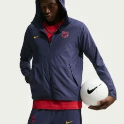 Nike FC Barcelona City Side Trainingsjack 2026-2027 Donkerblauw Goudgeel Roze