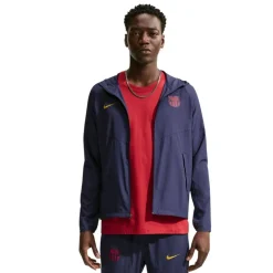 Nike FC Barcelona City Side Trainingsjack 2026-2027 Donkerblauw Goudgeel Roze