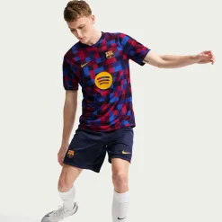 Nike FC Barcelona Pre-Match Trainingsshirt 2026-2027 Rood Donkerblauw Geel