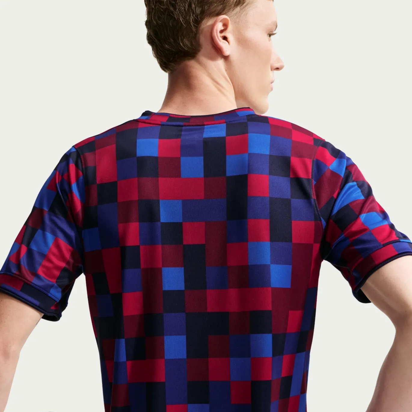 Nike FC Barcelona Pre-Match Trainingsshirt 2026-2027 Rood Donkerblauw Geel
