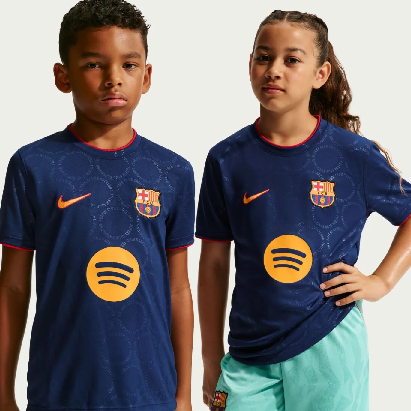 Nike FC Barcelona Pre-Match Trainingsshirt 2026-2027 Kids Blauw Rood Geel