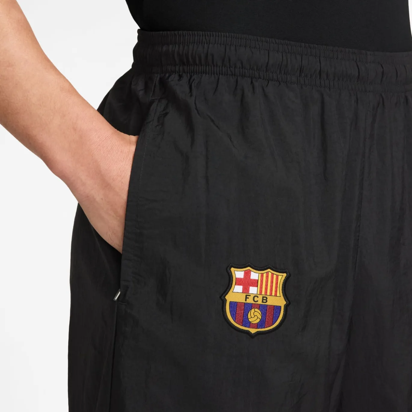 Nike FC Barcelona Repel Woven Trainingspak 1996 Zwart Lichtgroen Goudgeel