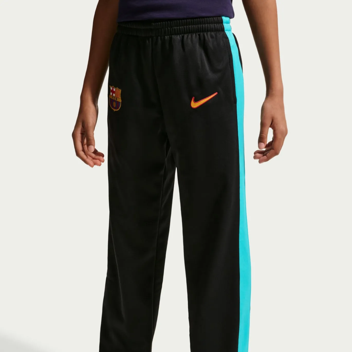 Nike FC Barcelona Sportswear Trainingspak 2026-2027 Kids Zwart Donkerblauw Blauwgroen Goudgeel