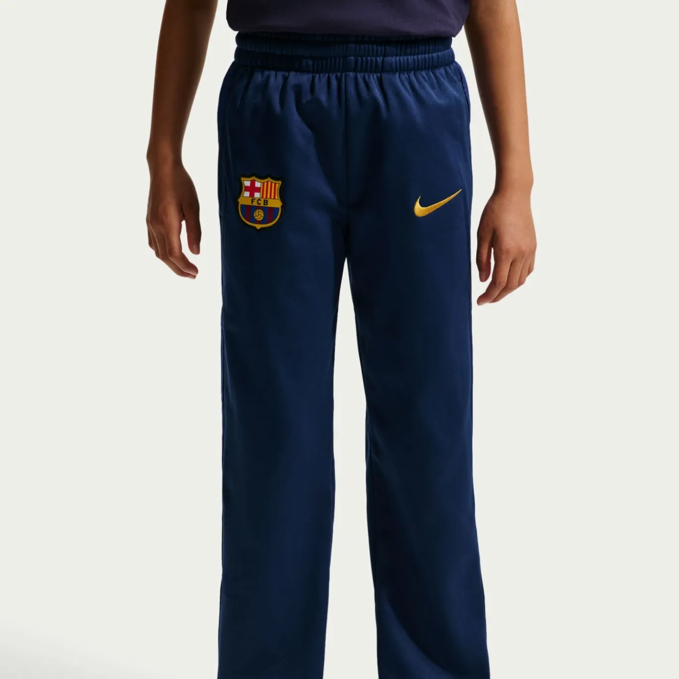 Nike FC Barcelona Sportswear Trainingspak 2026-2027 Kids Donkerblauw Rood Geeloranje
