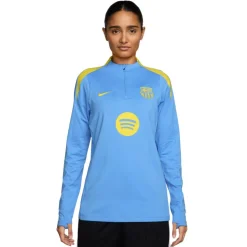 Nike FC Barcelona Strike Trainingspak 1/4-Zip 2025-2026 Dames Lichtblauw Donkerblauw Felgeel