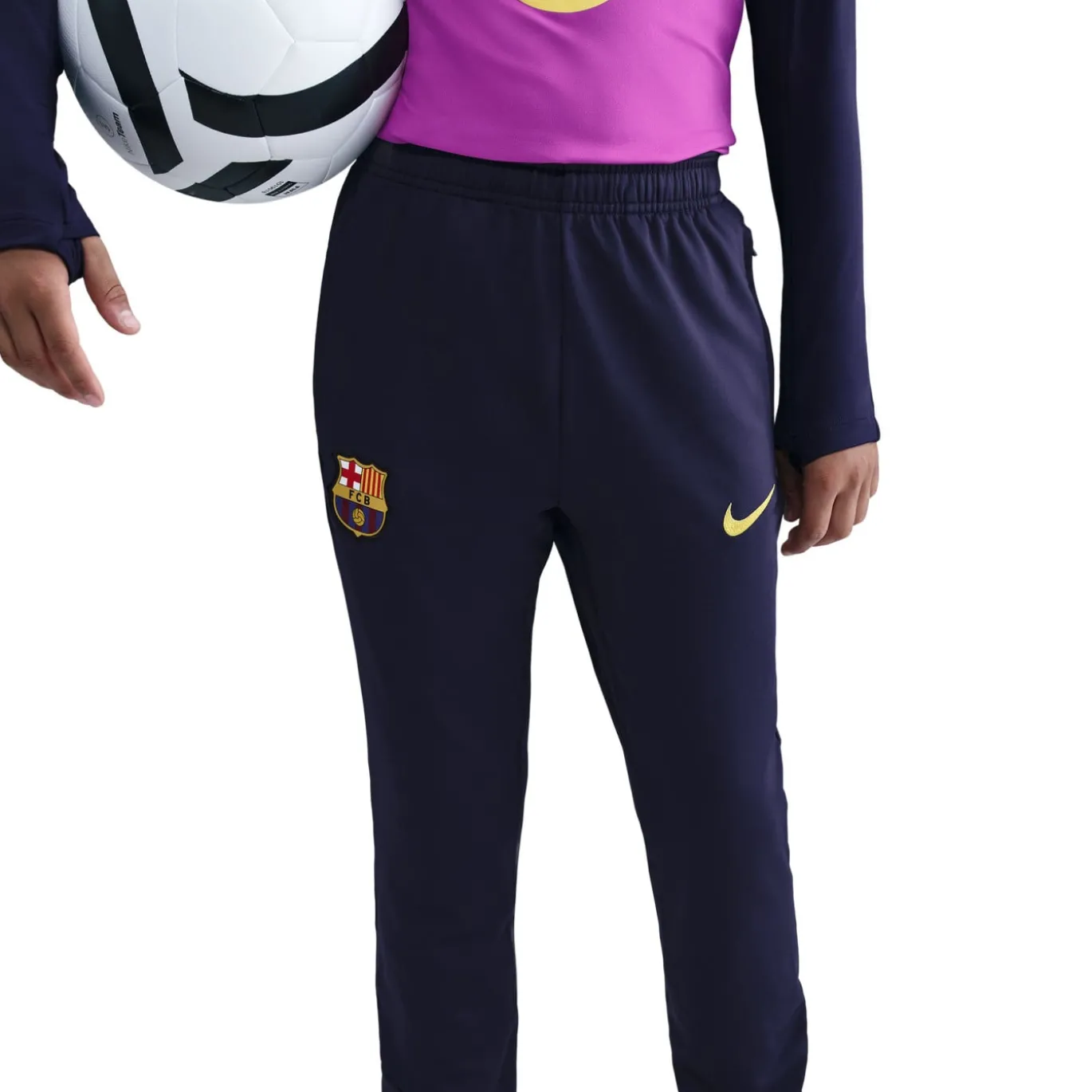 Nike FC Barcelona Strike Trainingsbroek 2025-2026 Kids Donkerblauw Goud