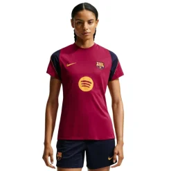 Nike FC Barcelona Strike Trainingsshirt 2026-2027 Dames Rood Donkerblauw Geel