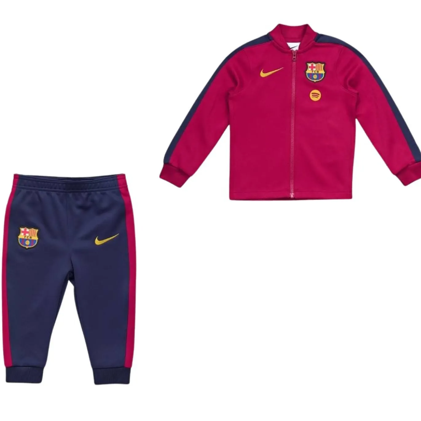 Nike FC Barcelona Strike Trainingspak Full-Zip 2026-2027 Baby Rood Donkerblauw Geel