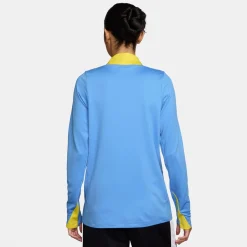 Nike FC Barcelona Strike Trainingstrui 1/4-Zip 2025-2026 Dames Lichtblauw Felgeel