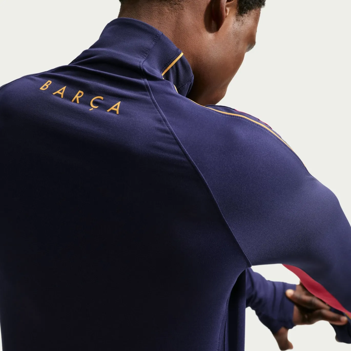 Nike FC Barcelona Strike Trainingstrui 1/4-Zip 2026-2027 Donkerblauw Rood Geel