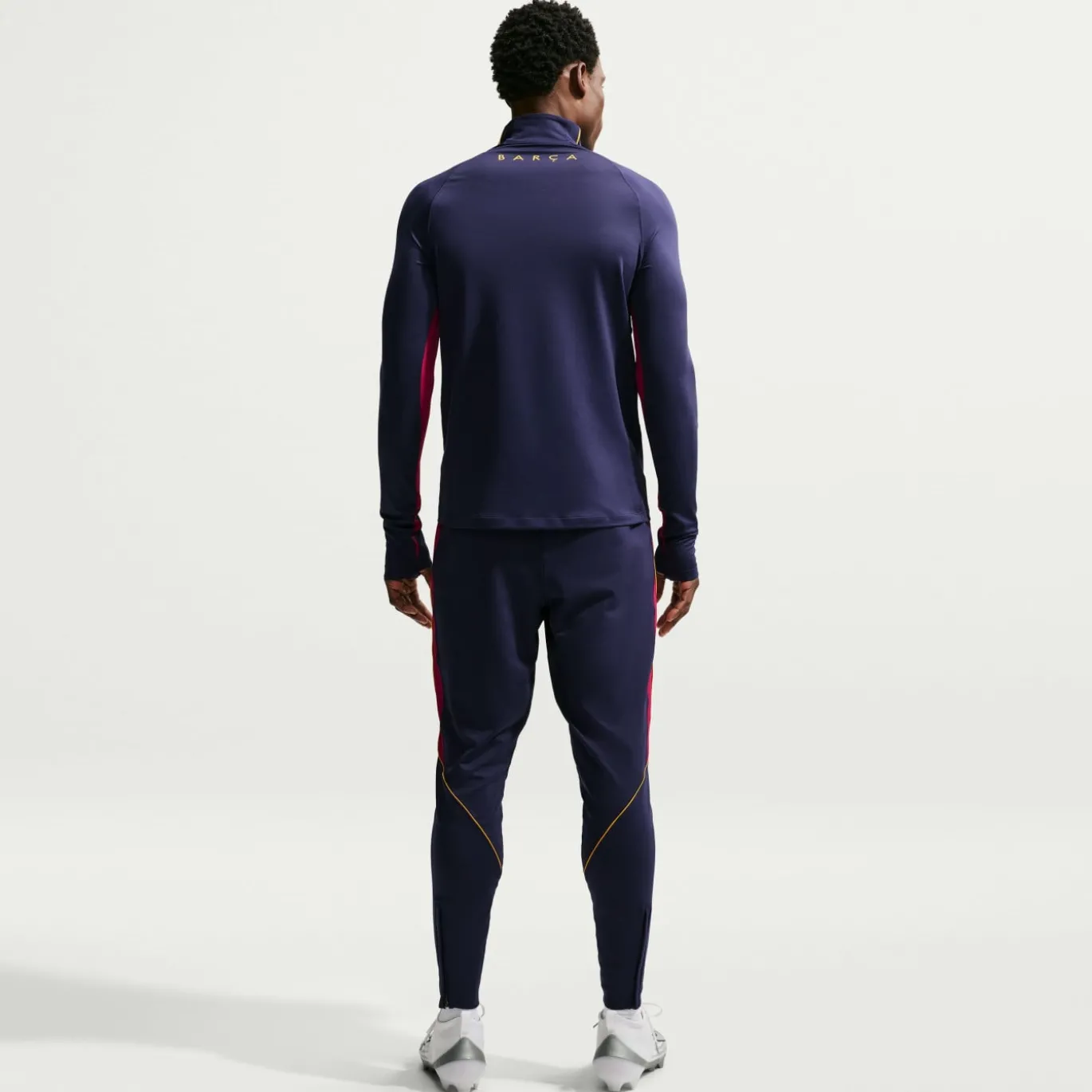 Nike FC Barcelona Strike Trainingstrui 1/4-Zip 2026-2027 Donkerblauw Rood Geel