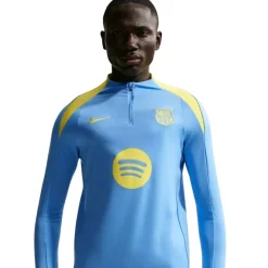 Nike FC Barcelona Strike Trainingstrui 1/4-Zip 2025-2026 Blauw Geel