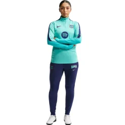 Nike FC Barcelona Strike Trainingstrui 1/4-Zip 2026-2027 Dames Licht Turquoise Donkerblauw Rood