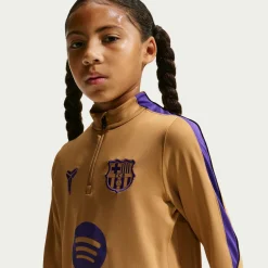 Nike FC Barcelona Strike Trainingstrui 1/4-Zip 2026-2027 Kids Goud Paars