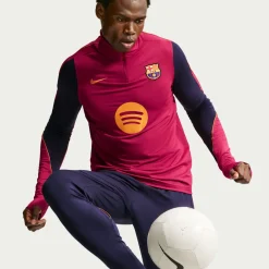 Nike FC Barcelona Strike Trainingstrui 1/4-Zip 2026-2027 Rood Donkerblauw Geel
