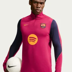 Nike FC Barcelona Strike Trainingstrui 1/4-Zip 2026-2027 Rood Donkerblauw Geel