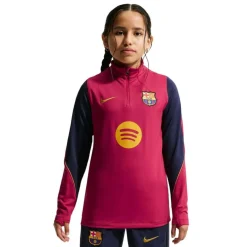 Nike FC Barcelona Strike Trainingstrui 1/4-Zip 2026-2027 Kids Rood Donkerblauw Geel